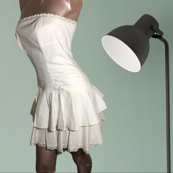 Betsey Johnson Bustier Y2K Cotton Strapless Dress - Picture 2 of 13